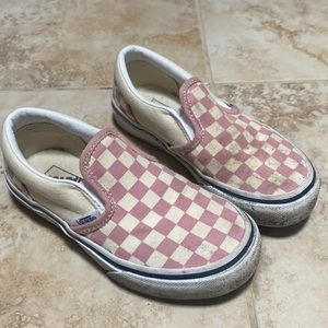 Girls size 12 vans slip on sneakers